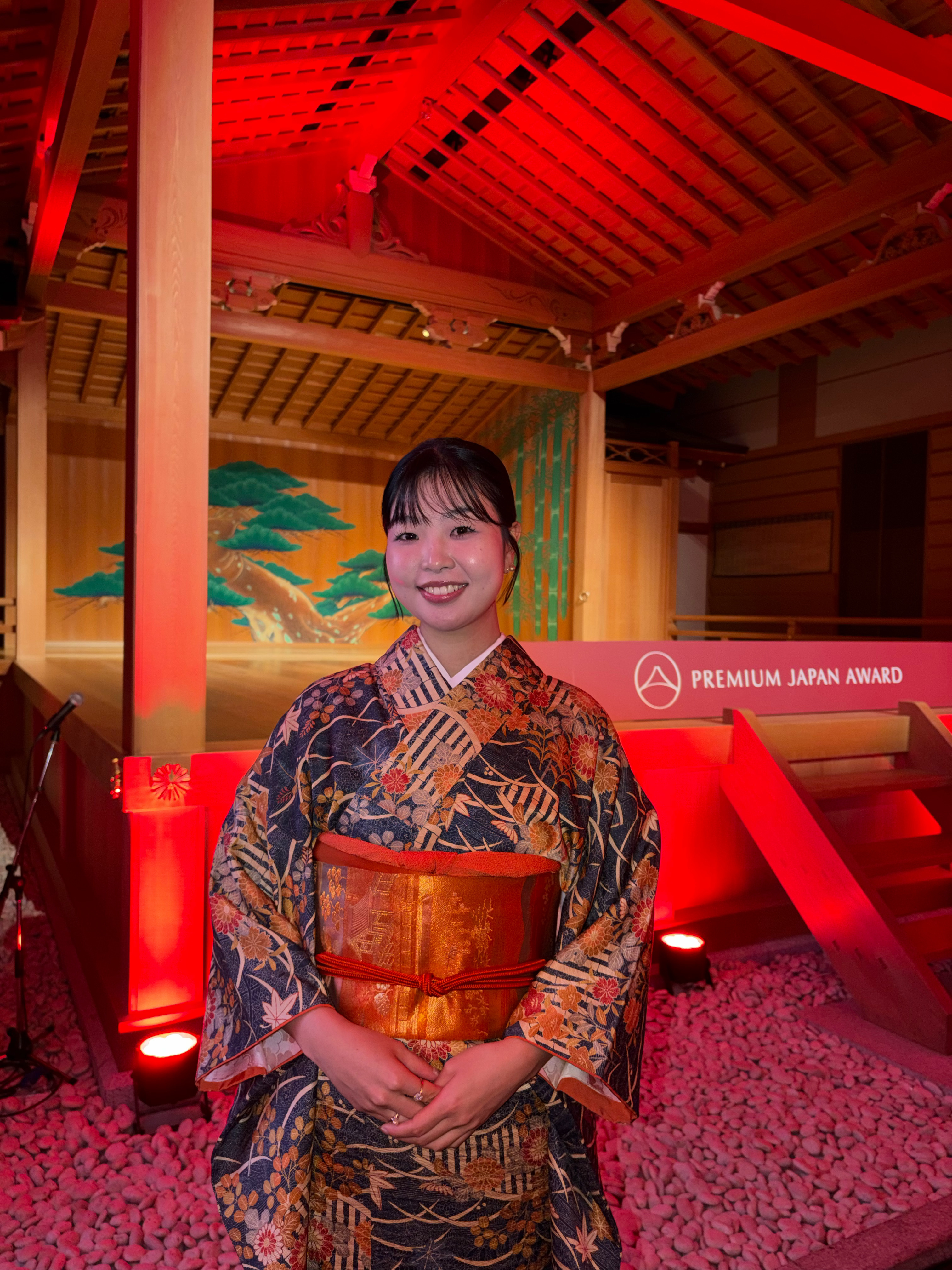 At the Premium Japan Award 2026, in front of the noh stage